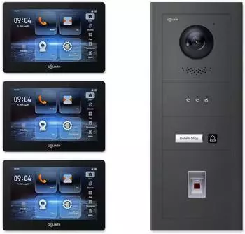 Goliath Premium IP GL-IPH137A.6 Video-Türsprechanlage 7 Zoll, 3 Monitore, anthrazit, Aufputz (GL-IPH137A.6)