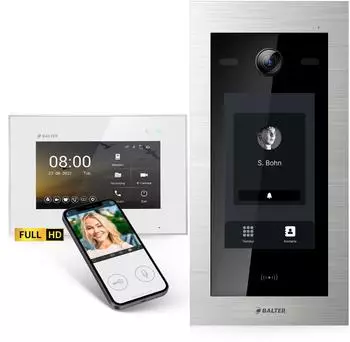 Balter EVO-HD Videot&uuml;rsprechanlage 7" Touchscreen, Full HD, 2-Draht-Bus, RFID