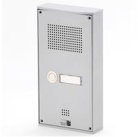 Behnke Serie 5 - T&uuml;rtelefon - Aufputz-Set 1 Taste - Silber (5-0055)