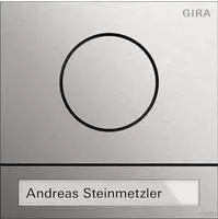 Gira 5579920, Gira 5579920 Frontpl. T&uuml;rstationsmodul System 106 Edelstahl
