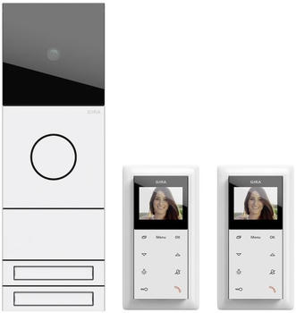 Gira Zweifamilienhaus-Paket Video System 106 verkehrsweiß