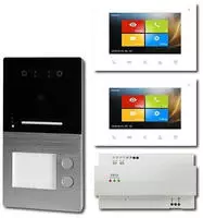 Villa Videosprechanlage Villa AP Set 2FI AP 2-Familien m.integr. Gesichterkennung