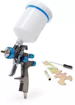Wiltec XPOtool LVLP Lackierpistole 500ml mit Becher 1,4mm Düse Spritzpistole 1,5bar Sprühpistole 160l/min