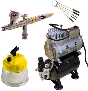 Airbrush-City H&S Evolution Solo und Sparmax TC-610H-n Kompressor Fine Art Airbrush Set 11