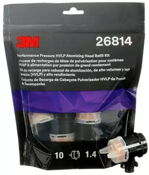 3M Performance Pressure HVLP Zerst&auml;uberkopf-Nachf&uuml;llset 1,4mm, Orange (26814)