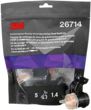 3M Performance Gravity HVLP Hochleistungsdüsenkopf 1,4mm, orange, 5 Stück (26714)