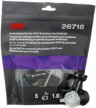 3M Performance Gravity HVLP Atomizing Head Refill Kit, 1,8mm, transparent (7100206003)