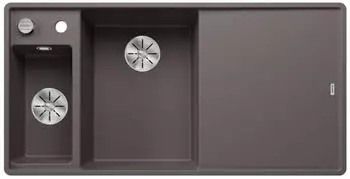 Blanco Axia III 6 S-F mit Exzenterbet&auml;tigung Becken links vulkangrau (527230)