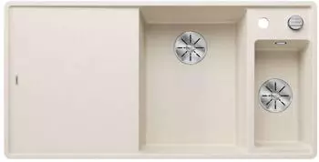 Blanco Axia III 6 S-F mit Exzenterbetätigung Becken rechts softweiß (527049)