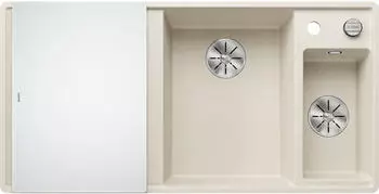 Blanco Axia III 6 S-F mit Exzenterbetätigung Becken rechts softweiß (527049) – Blanco Axia III 6 S-F: Eleganz und Funktionalität in Ihrer Küche