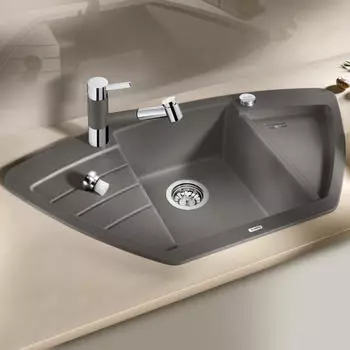 Blanco Zia 9 E vulkangrau Exzenterbetätigung (527394) – Blanco Zia 9 E vulkangrau Exzenterbetätigung (527394) – Eleganz und Funktionalität