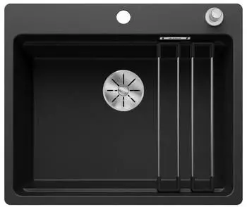 Blanco ETAGON 6-F Einbaubecken InFino Ablauf schwarz
