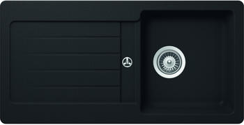 Rocasa Fleur 100S Einbausp&uuml;le 860x435 mm Granit schwarz