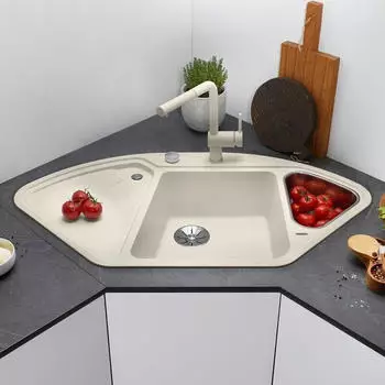 Blanco DELTA II Granitspüle1057 x 575 mm softweiß (527055) – Blanco DELTA II Granitspüle1057 x 575 mm softweiß (527055) – Die perfekte Wahl für Ihre Küche