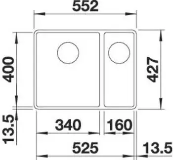 Blanco Subline 340 / 160-F 55,2 x 42,7 cm softweiß (527161) – Blanco Subline 340 / 160-F 55,2 x 42,7 cm softweiß (527161) – Eleganz und Funktionalität in Ihrer Küche