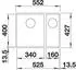 Blanco Subline 340 / 160-F 55,2 x 42,7 cm softweiß (527161)