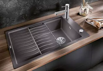 Blanco ELON XL Granitspüle 780 x 500 mm vulkangrau (527253) – Hochwertiges Material für Langlebigkeit