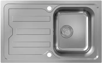 Hansgrohe S440 Einbausp&uuml;le 82x51 cm Edelstahl geb&uuml;rstet Abtropffl&auml;che kurz