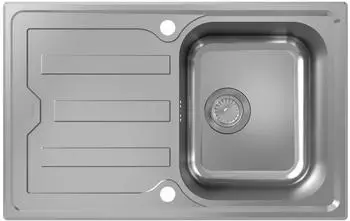 Hansgrohe S440 Einbauspüle 79x50 cm Edelstahl gebürstet Abtropffläche kurz
