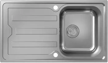 Hansgrohe S440 Einbausp&uuml;le 86x50 cm Edelstahl geb&uuml;rstet Abtropffl&auml;che lang