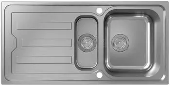 Hansgrohe S440 Einbausp&uuml;le mit automatischer Abtropffl&auml;che 100x50 cm Edelstahl geb&uuml;rstet silber (43366800)