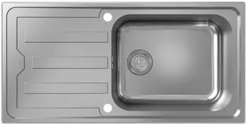 Hansgrohe S44 Einbausp&uuml;le 100x50 cm automatische Ablaufgarnitur Edelstahl geb&uuml;rstet (43367800)