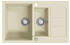 vidaXL Granitspüle Doppelbecken 80 cm beige