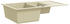 vidaXL Granitspüle Doppelbecken 80 cm beige