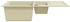 vidaXL Granitspüle Doppelbecken 80 cm beige