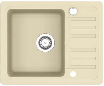 vidaXL Granitsp&uuml;le Einzelbecken beige (144860)
