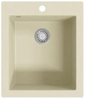 vidaXL Granitsp&uuml;le Einzelbecken Beige