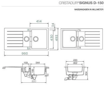Schock Signus D-150 puro FB – Maximale Flexibilität für Ihre Küchengestaltung