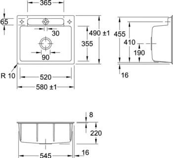 Villeroy & Boch Siluet 60 S flat Weiß Alpin Exzenterbetätigung (33462FR1) – Perfekte Balance zwischen Form und Funktion