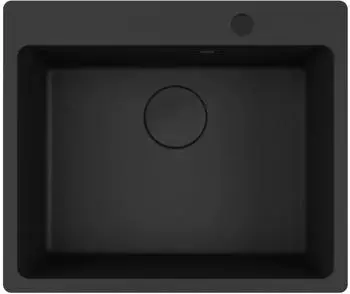 Franke Einbaubecken Maris MRG 610-54 A Fragranit Black Matt Collection Drehknopfventil