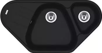 Franke Einbausp&uuml;le Antea 661-96 E Black Matt Drehknopfventil