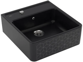 Villeroy & Boch Spülmodul Spülstein Einzelbecken mit Excenterbetätigung Trendline M7 Mosaïque Black