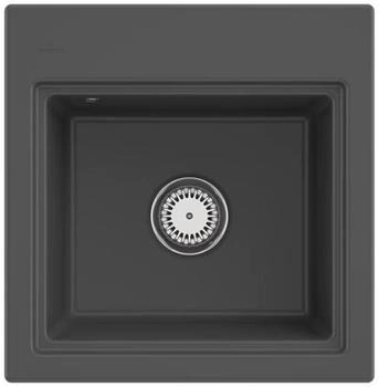 Villeroy & Boch Einbaubecken Subway Style 50 S Classicline i4 Graphit Excenterbetätigung Abtropfgitter Aluminium