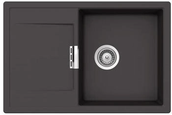 Schock Einbausp&uuml;le Cristadur Mono D-100 A Green Line Dusk DSK Exzenterbedienung