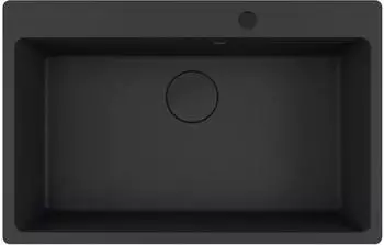 Franke Einbaubecken Maris MRG 610-73 A Fragranit Black Matt Collection Drehknopfventil