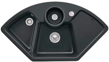 Villeroy & Boch Einbauspüle Solo Eck mit Excenterbetätigung Premiumline R7 Pure Black