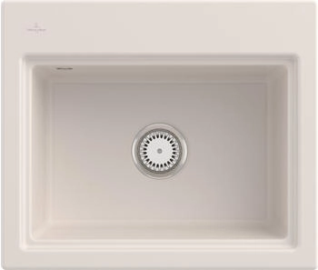 Villeroy & Boch Subway Style 60 S Flat KR Crema Handbet&auml;tigung & Abtropfgitter Anthracite (336A1FKR)