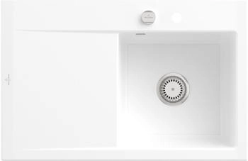Villeroy & Boch Subway Style 45 KG Snow White gl&auml;nzend Exzenterbet&auml;tigung Becken rechts (334702KG)