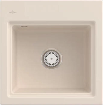 Villeroy & Boch Subway Style 50 S FU Ivory Handbetätigung & Abtropfgitter Aluminium (335501FU)