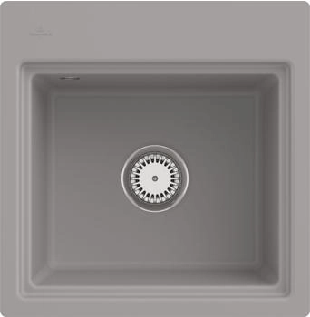 Villeroy & Boch Subway Style 50 S Flat KD Fossil Handbet&auml;tigung & Abtropfgitter Aluminium (33551FKD)