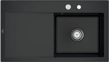 Villeroy & Boch Subway Style 50 Becken rechts Exzenterbet&auml;tigung R7 Pure Black (335102R7)