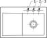 Villeroy & Boch Subway Style 45 i4 Graphit Exzenterbetätigung Becken rechts (334702i4)