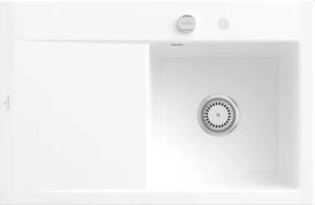Villeroy & Boch Subway Style 45 R1 Wei&szlig; Alpin gl&auml;nzend Exzenterbet&auml;tigung Becken rechts (334702R1)