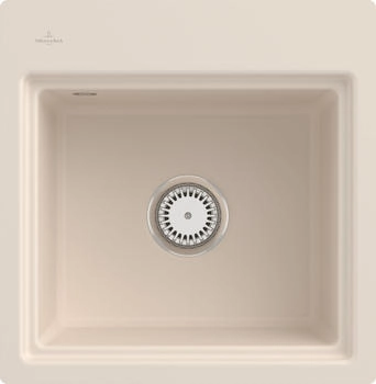Villeroy & Boch Subway Style 50 S Flat FU Ivory Handbet&auml;tigung & Abtropfgitter Anthracite (335A1FFU)