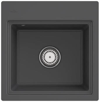 Villeroy & Boch Subway Style 50 S Flat i4 Graphit Exzenterbet&auml;tigung & Abtropfgitter Aluminium (33552Fi4)