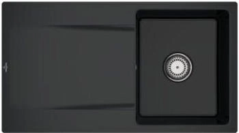 Villeroy & Boch Siluet 50 Flat Handbet&auml;tigung R7 Pure Black (33351FR7)